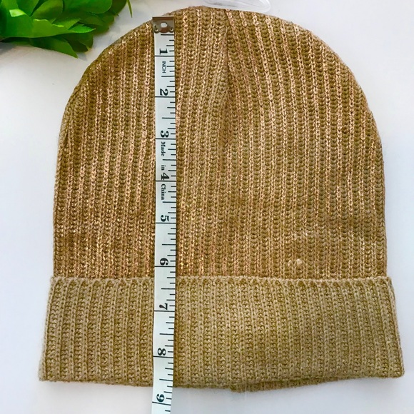 $5 NEW Rose Gold Tan Shimmer Beanie Maurice’s - Picture 7 of 8